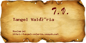 Tangel Valéria névjegykártya